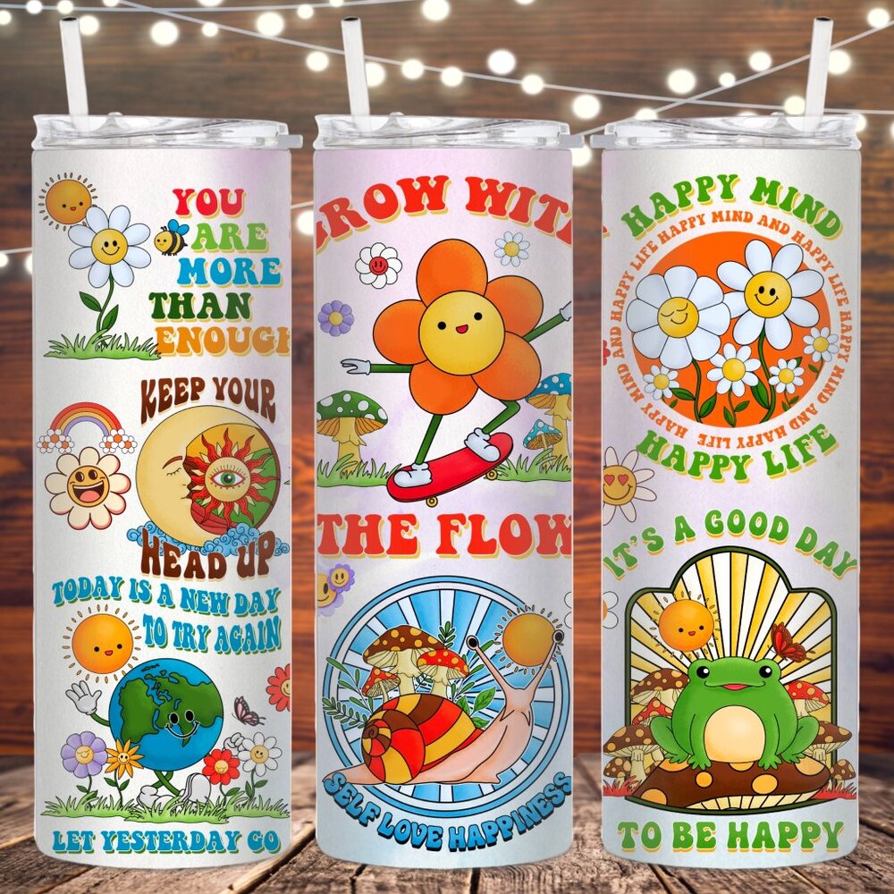 Grow with the flow metal insulated tumbler